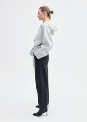 Hooded Pullover in Scuba Jersey - Heather Grey - CO Collections